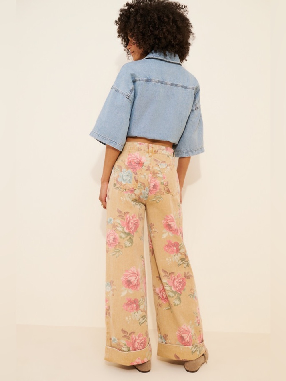 Anthropologie Pilcro Leon Floral Wide Leg Jeans 28 - Picture 3 of 16